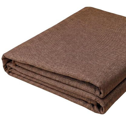 LaSilk- Premium Upholstery Fabric by the Yard, 57" Wide Thicken Faux Linen Fabric for Couch, Sofa, Chair, Pillow Cover (Brown, 3 Yard) - color: Brown, size: 3 yard