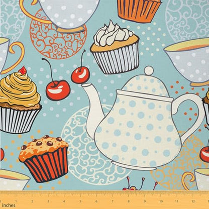 Feelyou Afternoon Tea Upholstery Fabric Soft 1 Yards - color: Multi 04, size: 1 Yard