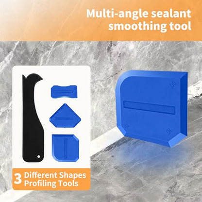 Caulking Tool Kit with Caulk Remover & Putty Knife Scraper