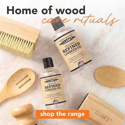 Clark's Organic Refined Linseed Oil, 12 oz - Original Wood Finish