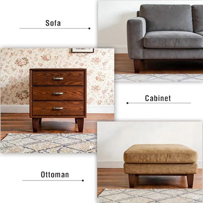 SHANJUE 6 Inch Wood Couch Legs - Sofa Legs Replacement for Dresser, 4PC - size: 6 inches