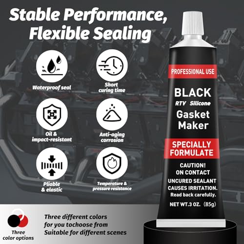 1DFAUL RTV Silicone Gasket Maker, High Temp Silicone Resist Oil, Clear,170g - color: Transparent, size: 170g