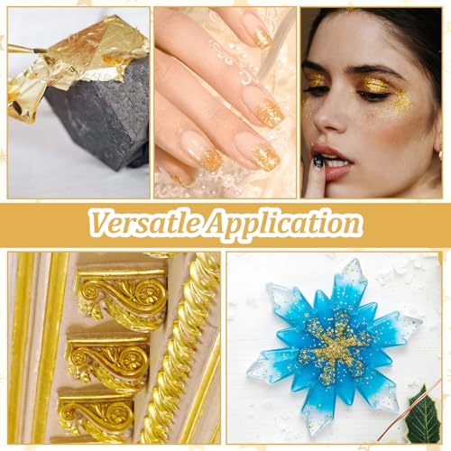 120 PCS Foil Leaf Sheets 12 Colors Foil Sheets for Crafts 3.15×3.35 Inches