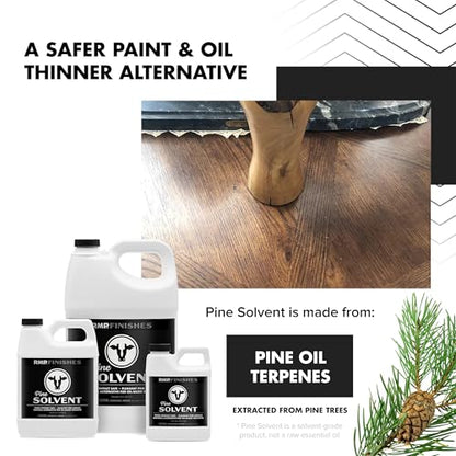 RMP Finishes Pine Solvent, Natural Alternative to Odorless Mineral Spirits, Oil and Paint Thinner, Degreaser, Brush Cleaner, 1 Gallon - size: 128 oz.