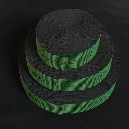 2" Wide High-Elastic Upholstery Webbing (65ft/Roll) – Latex Elastic Band Spring Alternative for Chair Couch Sofa Lawn Chair Upholstery Seater Repair DIY