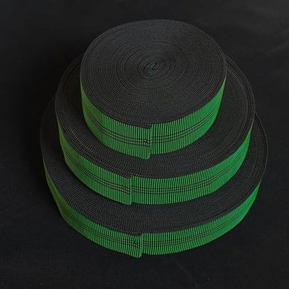 2" Wide High-Elastic Upholstery Webbing (65ft/Roll) – Latex Elastic Band Spring Alternative for Chair Couch Sofa Lawn Chair Upholstery Seater Repair DIY