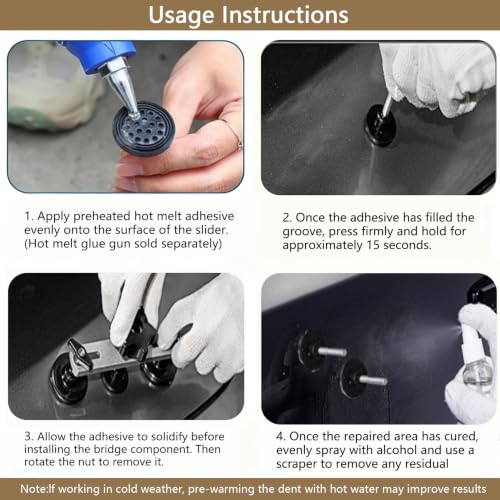 Paintless Dent Repair Kit Professional Auto Body Puller Tool - 8 Pack - size: Dent Puller Kit-8 Pack