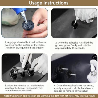 Paintless Dent Repair Kit Professional Auto Body Puller Tool - 8 Pack - size: Dent Puller Kit-8 Pack