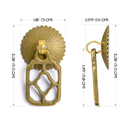Hardware Philosophy HP Flower Box Brass Pulls, 2-Pack, 2.1 in