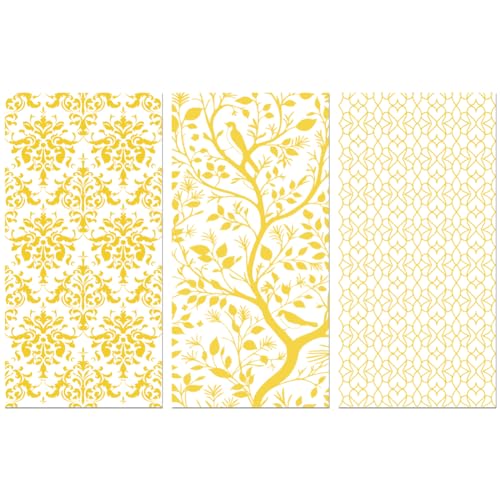 Peacoblue Golden Pattern Rub On Transfers for Furniture 6"x12" - style: Vintage Gold Pattern