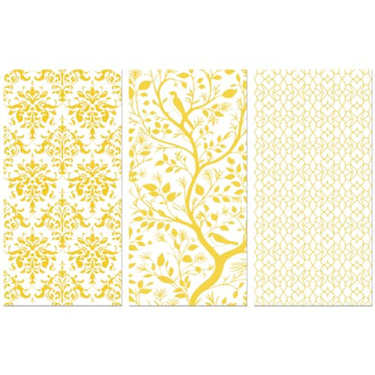 Peacoblue Golden Pattern Rub On Transfers for Furniture 6"x12" - style: Vintage Gold Pattern