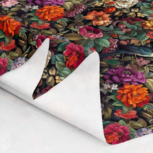 Erosebridal Boho Floral Fabrics by The Yard Chic Flower Upholstery Soft - color: Multi 2, size: 10 Yards