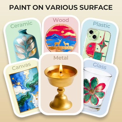 Nicpro Metallic Gold Acrylic Paint, 69oz/2040ml Large Gold Leaf Paint - color: Gold, size: 69 Fl Oz (Pack of 1)