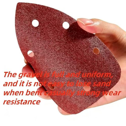 30pcs 320Grit Mouse Sander Sandpaper 6 Holes Mouse Sander Pads Hook and Loop Triangle Sanding Pads Suitable for Ryobi Detail Palm Sander - style: 30pcs 320Grit