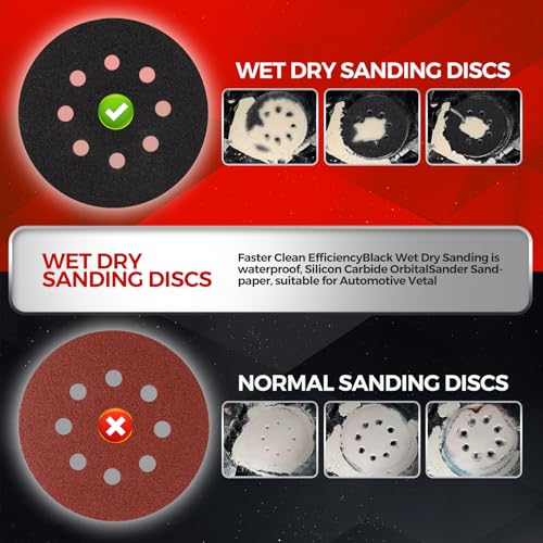 100PCS 5 Inch Sanding Discs 150 Grit Random Orbit Sander Sandpaper - style: Silicon Carbide