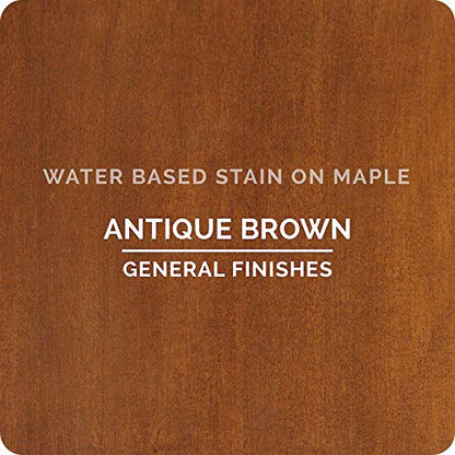 General Finishes Water Based Wood Stain, 1 Quart, Antique Brown - color: Antique Brown, size: 1 Quart