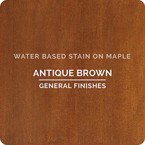 General Finishes Water Based Wood Stain, 1 Quart, Antique Brown - color: Antique Brown, size: 1 Quart