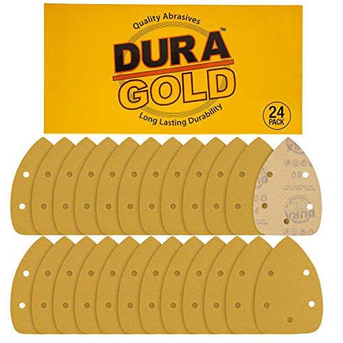 Dura-Gold Mouse Detail Sander Sandpaper Sanding Sheets, 5 Hole, 80 Grit - size: 80-Grit