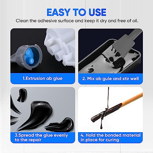 vicpricme Black Epoxy Glue for Plastic Metal Golf Club, Waterproof, 3PK - size: Black 3pcs