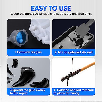 vicpricme Black Epoxy Glue for Plastic Metal Golf Club, Waterproof, 3PK - size: Black 3pcs