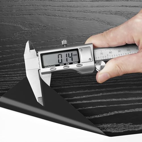 Livelynine 15.8x197 Black Contact Paper Peel and Stick Countertops for Kitchen Cabinet Wallpaper Black Vinyl Countertop Wrap Waterproof Stick on Counter Top Covers Adhesive Heavy Duty Desk Covering - size: 197" x 15.8"