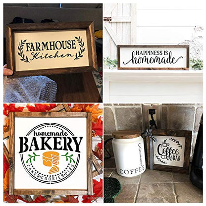 10 Set Farmhouse Kitchen Stencil, Homemade Bakery Rustic Sign Painting Stencils for Home Dining Room Wall Decoration Reusable Templates DIY Wood Sign - style: Farmhouse Kitchen