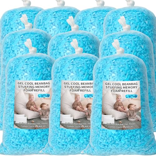 Bean Bag Filler, 50lbs Shredded Memory Foam Fill for Bean Bag Chair - color: Blue, size: 50lbs