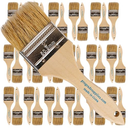 Pro Grade 2" Chip Brushes, Disposable Paint Brushes, for Paint, 36 Pack