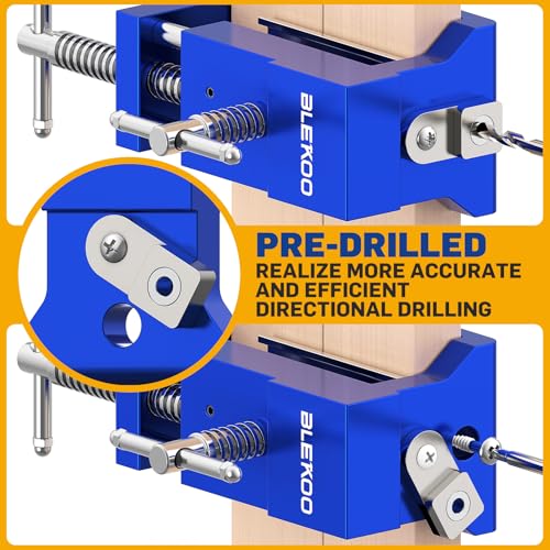 BLEKOO 2 Pack Cabinet Clamps for Installation, Solid Drilling Tool With Pilot Hole Guide - style: 2PC