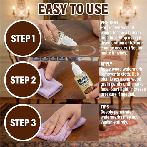 Wood Water Mark Remover-Furniture White Ring & Water Mark Removal Kit 12PCS - size: 27 PACK