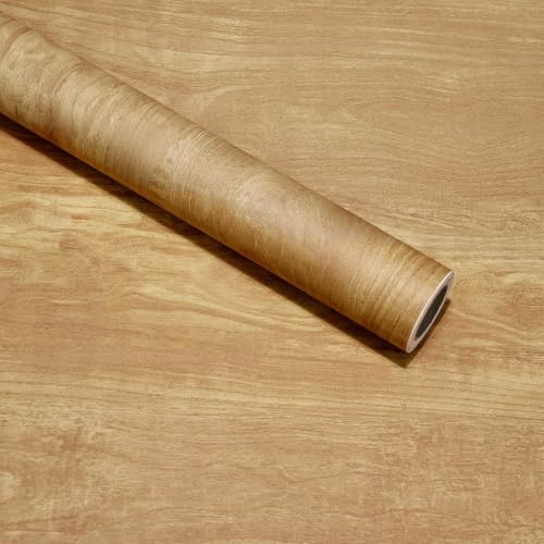 Peel and Stick Wallpaper Brown Wood Grain Contact Paper 23.6" x 118.1" - color: Brown, size: 23.6" x 118.1"