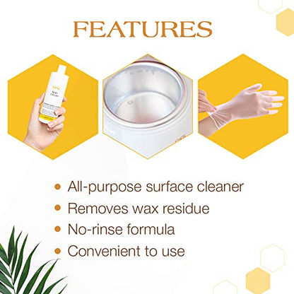 GiGi Sure Clean Surface Cleanser Wax Cleaner & Remover Warmer Pot Clear 8oz - size: 8 Fl Oz (Pack of 1)