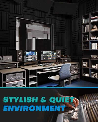 36Packs Curved Sound Proof Foam Panels for Walls, 2" Acoustic Panels Sound Absorbing Dampening, Soundproofing Noise Reducing Cancelling Treatments for Home Office Recoding Studio Decor, 2x12x12" Black - size: Upgraded Curved 536Packs