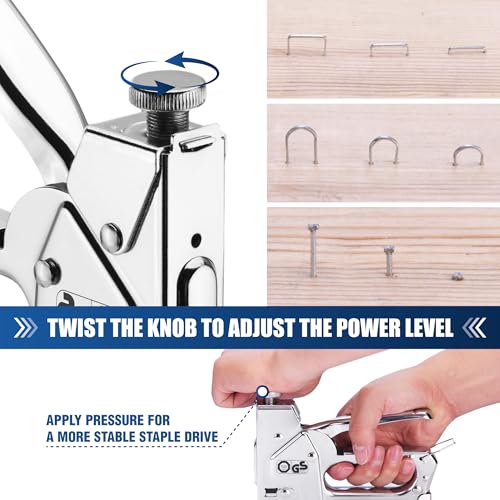 WORKPRO Upholstery Staple Gun, 3-in-1 Heavy Duty Staple Gun with Power Adjustment, 3000 pcs Staples and Stapler Remover, Manual Brad Nailer for Wood, Upholstery, Carpentry, Decoration DIY, Furniture