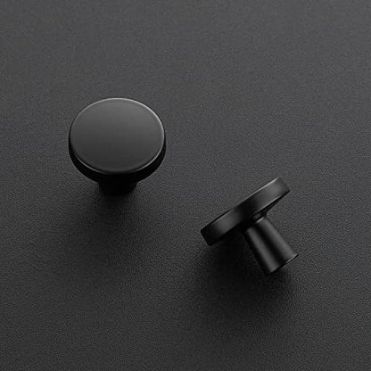 Ravinte Matte Black Drawer Pulls, 1-1/4 Inch Cabinet Knobs,25 Pack - color: Matte Black
