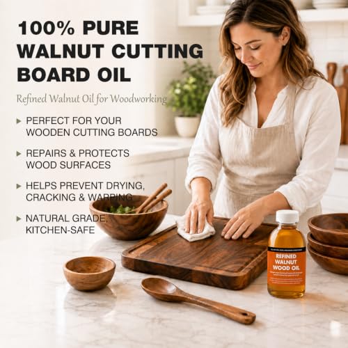 LIIZOUSUDA Walnut Wood Oil Bowl Conditioner - Walnut Oil for Wood - 7.1 oz