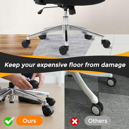 2" Office Chair Caster Wheels, 99% Universal Fit, Quiet Replacement 5 Pack - color: black