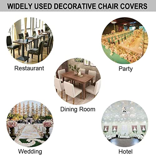HZDHCLH Dining Chair Covers Set of 4 Stretch Chair Slipcovers Washable - color: Brown, size: 4 PCS