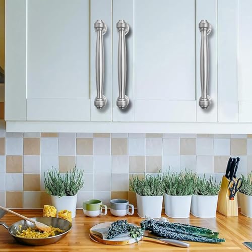 2 Pack 3-1/2inch(89mm) Center to Center Brushed Satin Nickel Cabinet Pulls Handles for Cabinets Cupboard Solid Heavy Duty Drawer Handles Dressers Kitchens bedrooms - color: Brushed Satin Nickel, size: 3-1/2inch(89mm) Center to Center