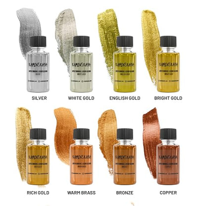 KAMENSKAYA White Gold Leaf Paint, Liquid Gilding Paint, 0.68 fl oz - color: White Gold, size: 0.68 Fl Oz (Pack of 1)