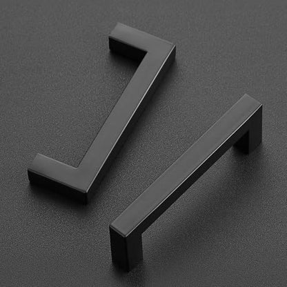 Ravinte Matte Black Square Pulls Cabinet Handles,3-3/4 Inch,30 Pack - color: Matte Black, size: 3-3/4 Inch Hole Center