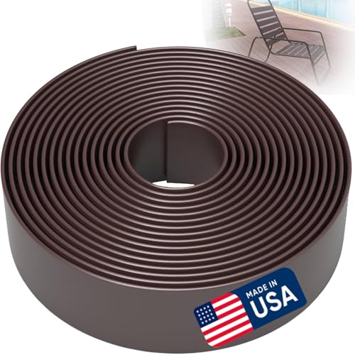 KOMORAX 200ft Long 1.5" Wide Vinyl Chair Strapping. Repair & Replacement Matte Finish.for Patio Outdoor Lawn Garden Durable Attractive (Dark Brown) - color: Dark Brown