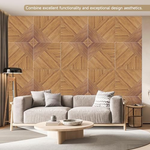 Acoustic Wall Panels,6 Pack,23.6"x23.6",Soundproof Panels,Beech - color: Beech