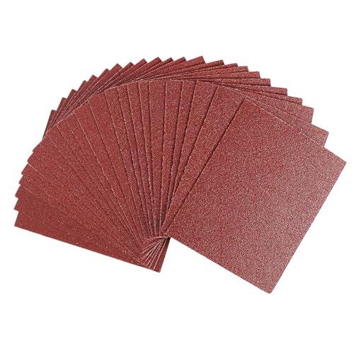 1/4 Sandpaper Sheet,4-1/2"*5-1/2" Assorted120-180-240,50PACK