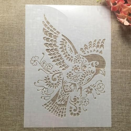 TIAMECH A4 Reusable Sparrow Stencil for Painting - style: Sparrow