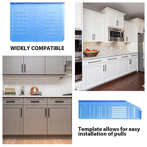 homdiy 1 Pack Drill Mounting Template for Kitchen Cabinet Pulls - color: Blue, size: Multi-Size