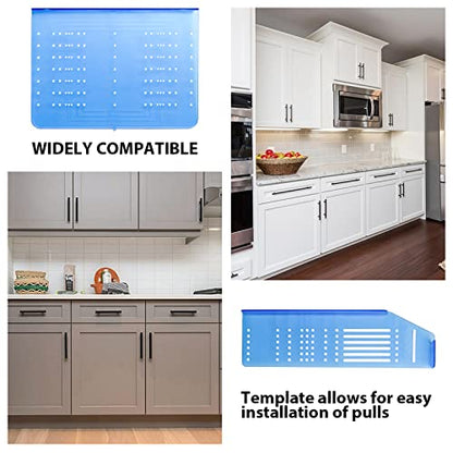 homdiy 1 Pack Drill Mounting Template for Kitchen Cabinet Pulls - color: Blue, size: Multi-Size