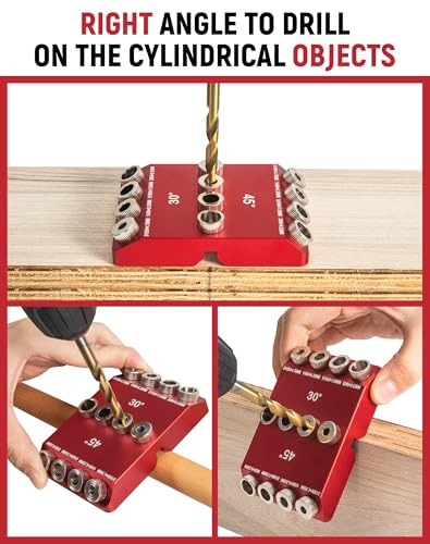 30°45°90° Angle Drill Guide Jig for Straight or Angled Holes