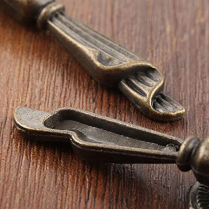 dophee 2Pcs Antique Bronze Metal Decorative Single Hole Drop Handle