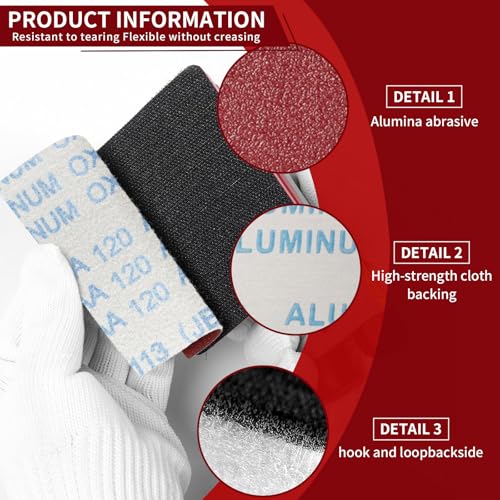 55 Pcs 1/4 Sheet Sandpaper,4-1/2 x 5-1/2 Inch 40 60 80 120 180 240 Grit - style: 55pcs P40 60 80 120 180 240